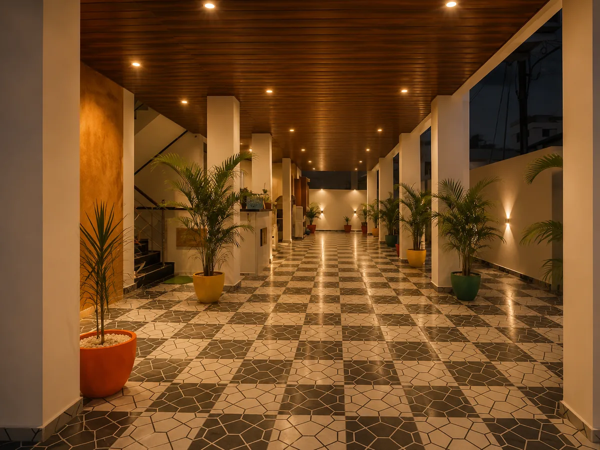 Hotel — Secure Parking Area